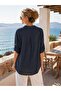 Sequin Detailed Three-Quarter Sleeve Italian Shirt - 2