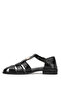 Zeyn 4168 Black Genuine Leather Women's Sandals - 4