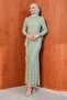 Mint Green Lace Guipure Embroidered Evening Dress