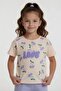 Lilac Cherry Patterned Love Written T-Shirt and Shorts Set for Girls 23898 - 4