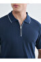 Lcw Vision Indigo Polo Collar Men's T-Shirt - 3