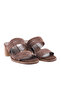 Genuine Suede Leather Brown Heeled Women's Slippers - Rgn3120 - 2