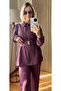 Elay Belt Detailed Zippered Comfortable Fit Tnsl Set – Stylish Combination Compatible with Hijab - 6