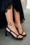 Kenty Women's Leather Heeled Sandals Black - 3