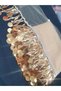 Gold Color Sequin Fringe Tassel Embroidery Ribbon Decorative Ribbon Accessory - 2