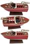 Decorative Metal Speed Boat 25cm - 8