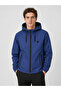 Men's Indigo Seasonal Jacket Lined Hooded Comfortable Fit Water and Wind Resistant