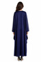 Navy Blue Abaya Set – Open Abaya + Inner Dress + Hijab – Modest Wear - 2