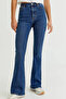 Daria Blue Lycra High Waist Spanish Jean Pants - 3