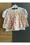 Girl's Tulip Embroidered T-Shirt and Patterned Shorts Skirt Set - 4