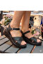 Black Comfortable Cross-Day Sandals
