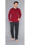 Men's Long Sleeve Pajama Set Buttoned Collar Casual Stylish Home Wear Comfortable Suit 18-80