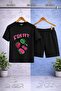 Children's Meyve 4Lu Fruit Written Printed Crew Neck T-Shirt - Shorts Set