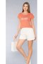 Women's Home Wear Pajamas with Shorts Set Summer Comfortable T-Shirt Shorts 06-62