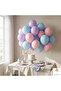 Macaron Lilac Blue Pink Balloon Set 20 Pieces Pastel Party Decoration