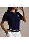 Navy Blue Short Sleeve Women's Tshirt - Bear Print