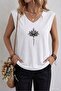 Namaste Lotus Printed Women's Oversized Sleeveless T-Shirt