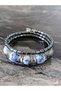 Sodalite Stone Bracelet Hematite Bracelet Steel Wire Bracelet