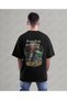 Palestine Design Oversize Unisex T-Shirt with Kefiye Pattern Streetwear Print - 3