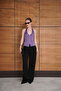Zippered Satin Vest - Lilac |   Vmd2952 - 2