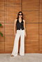Zippered Satin Vest - Black |   Vmd2952 - 2