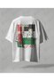 Palestine Design Oversize Unisex T-Shirt with Kefiye Pattern Streetwear Print
