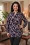 Plus Size Mother's Viscose Button-Up Shirt