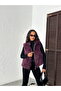 Artificial Fur Women's Vest – Zippered, Soft Textured - Plum |   Vmf2046 - 3