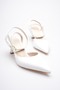 Women's White Patent Leather Heeled Shoes Tr03Ms02B - 2