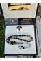 Golden Rosary-Letter Combination- with Gold Particles - Golden Rosary-Name Can Be Engraved on It Square Boxed - 3