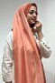 Turquoise Pattern Powder Color Soft Shawl - 4