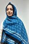 Turquoise Pattern Dark Blue Color Soft Shawl