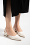 Blush Pointed-Toe Short Block-Heel Women's Shoes - 3