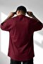Men's Oversize Casual T-Shirt Spectacular Burgundy - 4