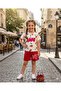 Love Written Cherry Printed Shorts and Top Summer Girls' Set