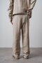 Men's R Embroidered Muslin Baggy Trousers Beige - 4