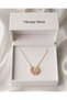 Pink Stone Butterfly Moon Star Necklace Gold Color Women's Gift - 3
