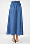 Long Denim Dark Blue Women's Skirt 8062 - 6