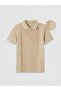 Lcw Kids Polo Neck Textured Boys T-Shirt