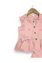 Girl's Summer 2-3-4-5-6 Years Old Stylish Muslin Set with Shirt and Pants, Elegant Girl's Set 100% Cotton - 3