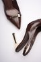Luke Women's Bitter Brown Buckle Heeled Shoes - 4
