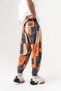 Pumpkin Color Pleated Shalwar with Elastic Waist and Cuffs - 6