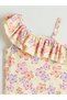 Lcw Kids Ecru Ruffle Detailed Girls' Swimsuit - 2