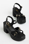 Women's Round Toe Beaded Detailed Heeled Sandals - 2