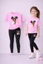 Mother Daughter Set Leggings T-Shirt Combination 100% Cotton Flexible Comfortable Fit Daily Sports Stylish Set