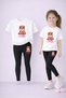Mother Daughter Set Leggings T-Shirt Combination 100% Cotton Flexible Comfortable Fit Daily Sports Stylish Set