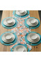 American Service, New Season 6-Piece Turquoise Color Supla and Runner Cover Sea Star Set - 2