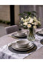 American Service, New Season 6-Piece Anthracite Color Supla and Runner Cover White Marble Set - 3