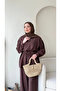 Strawberry Fabric Trousers Set - Brown - 2