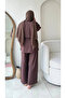 Strawberry Fabric Trousers Set - Brown - 4
